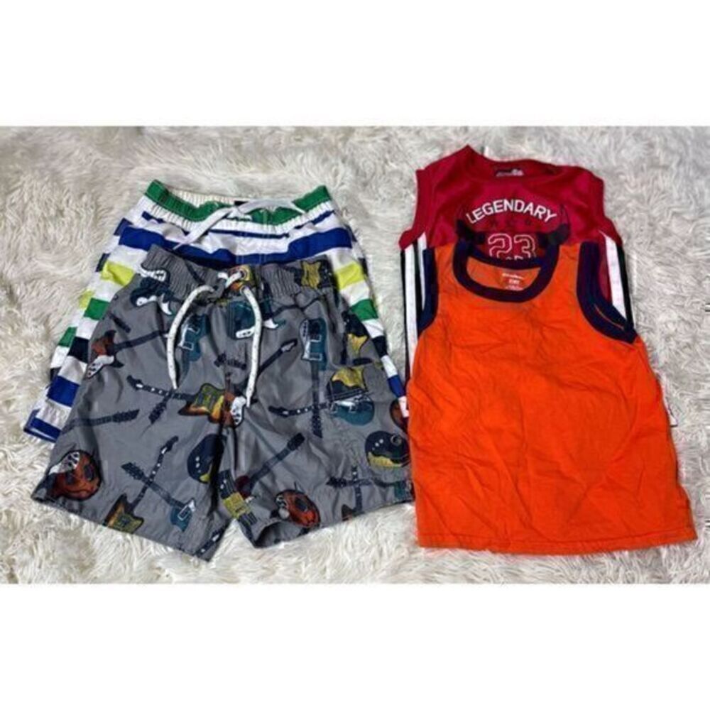 4 piece 2T Boys Swimsuit & Tanks Bundle by Baby Gap & Garanimals
